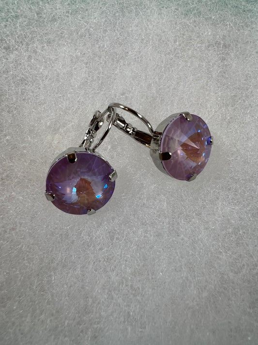 Lever Back Earrings - 14mm Lavender Delight